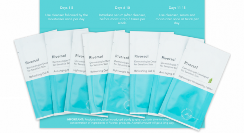 free riversol skincare routine 15 day sample kit