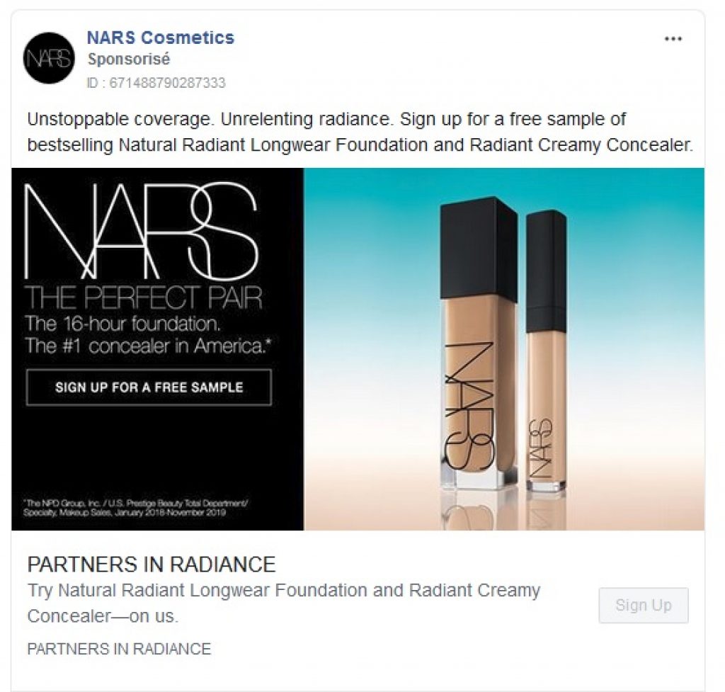 nars radiant longwear foundation samples