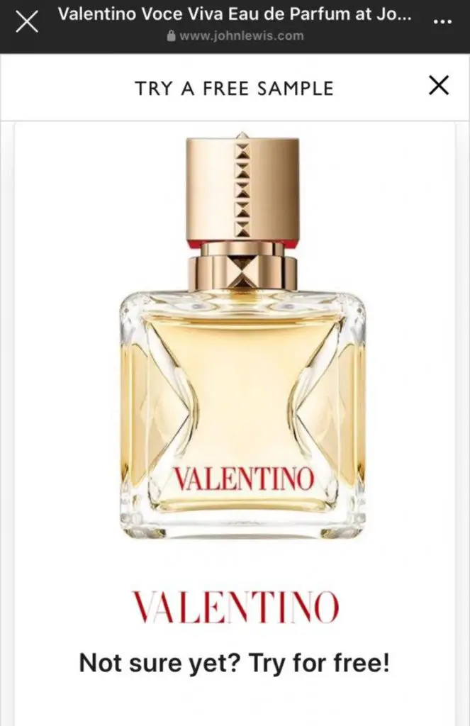 voce viva valentino free sample