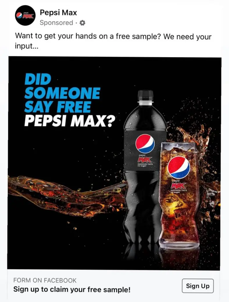 Free Pepsi Max - Get me FREE Samples