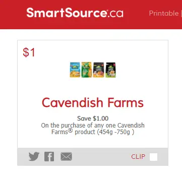 free cavendish fries coupon 