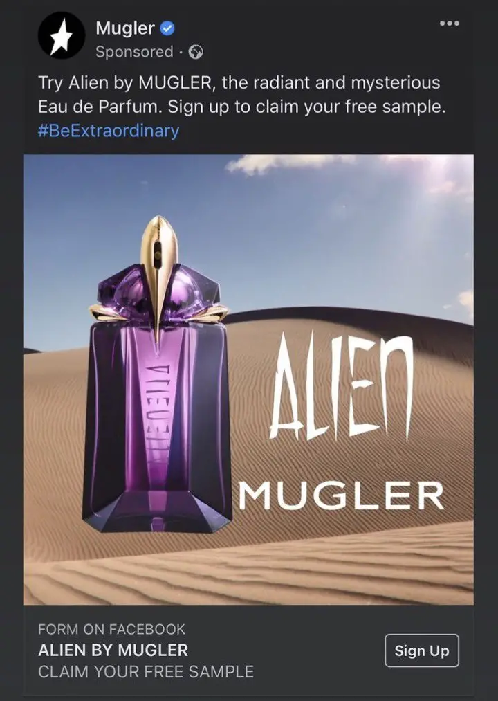 Grab a free Mugler Perfume sample of Alien Eau de Parfum while the supplies last