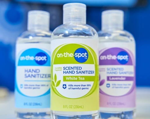 free hand sanitizer samples on-the-spot