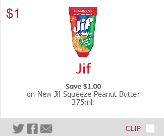 Jif Squeeze Peanut Butter Coupon Printable SmartSource Canada