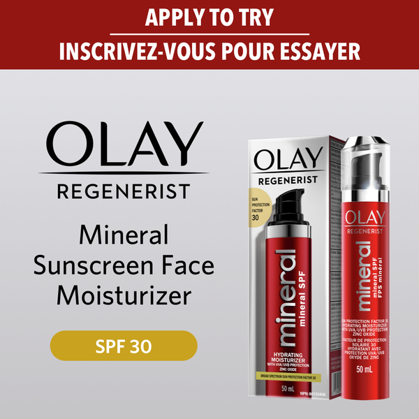 free olay mineral sunscreen moisturizer