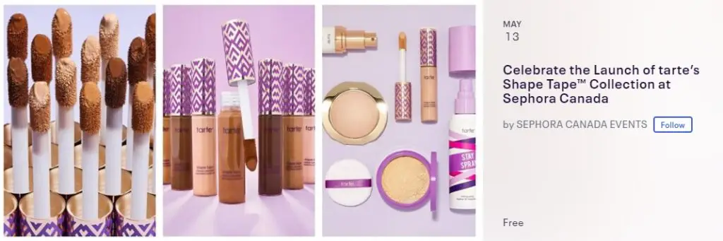 Sephora Canada Events Tarte Shape tape launch