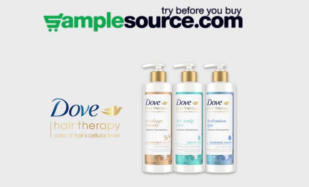 free dove hair therapy samples shampoo conditioner Sample Source Canada