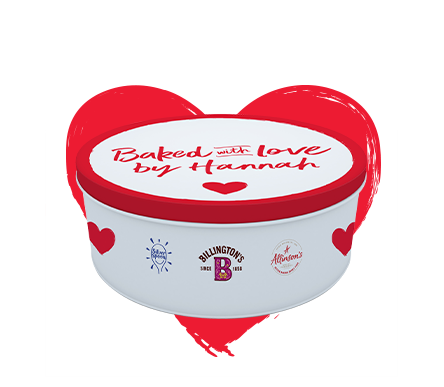 free personalised tins bake for love