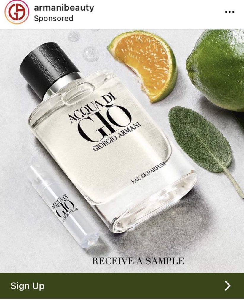 Armani Acqua Di Gio perfume sample