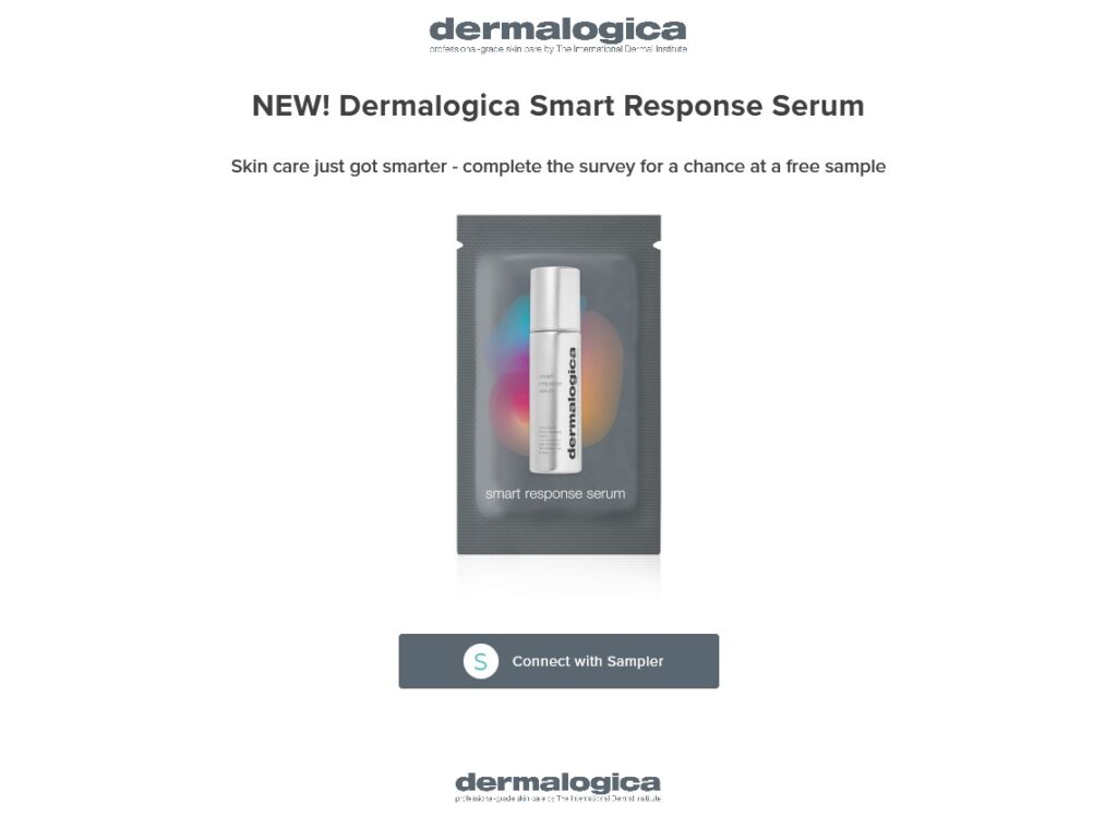 Dermalogica Smart Response Serum sample sampler.io