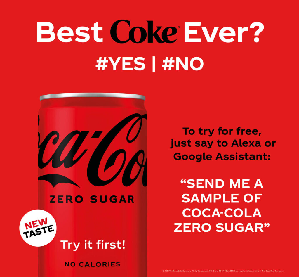 Send Me a Sample of Coca-Cola Zero Sugar