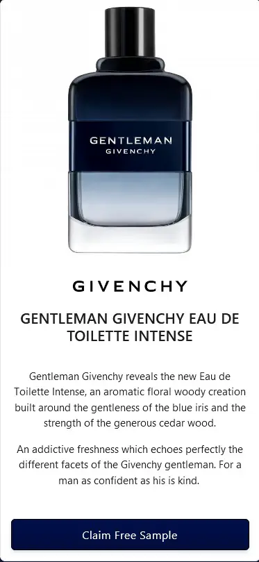 givenchy gentlemen perfume sample sopost