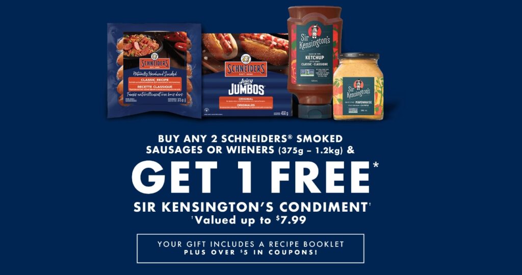 schneiders promotions get coupons & free sir Kensingtons