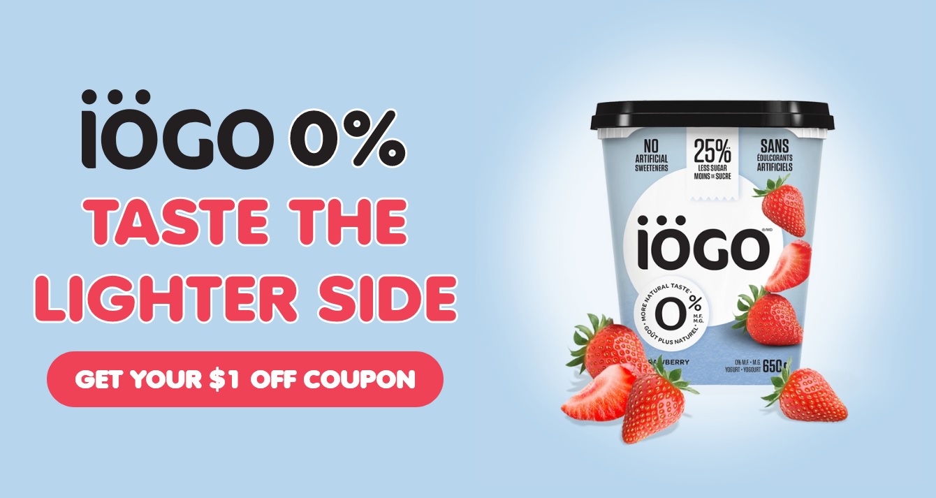 IOGO Yogurt Coupons Canada 0%