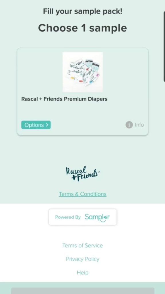 Rascal and Friends Diapers sample sample