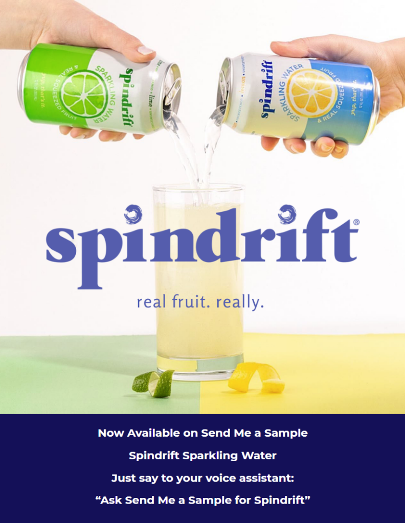 Spindrift Sparkling Water sample SendMeASample