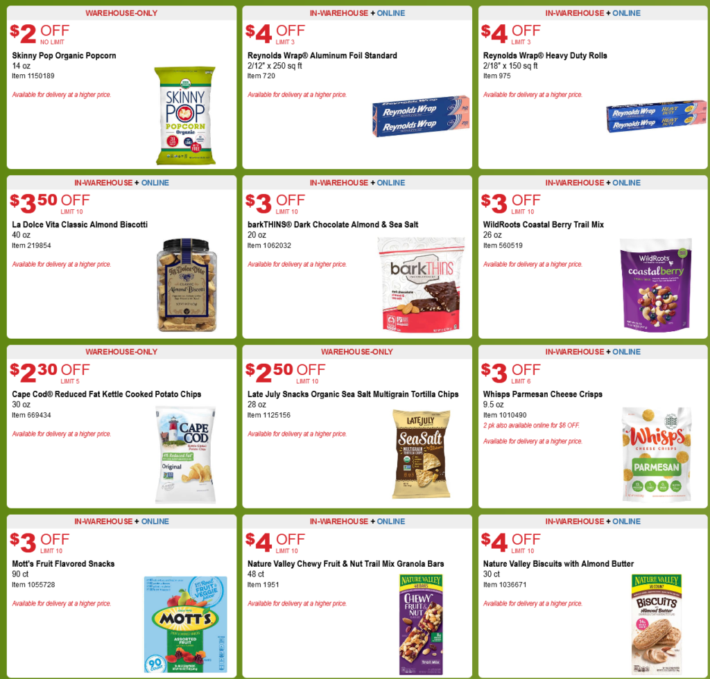 Costco Coupon Book July 2021 Snacks