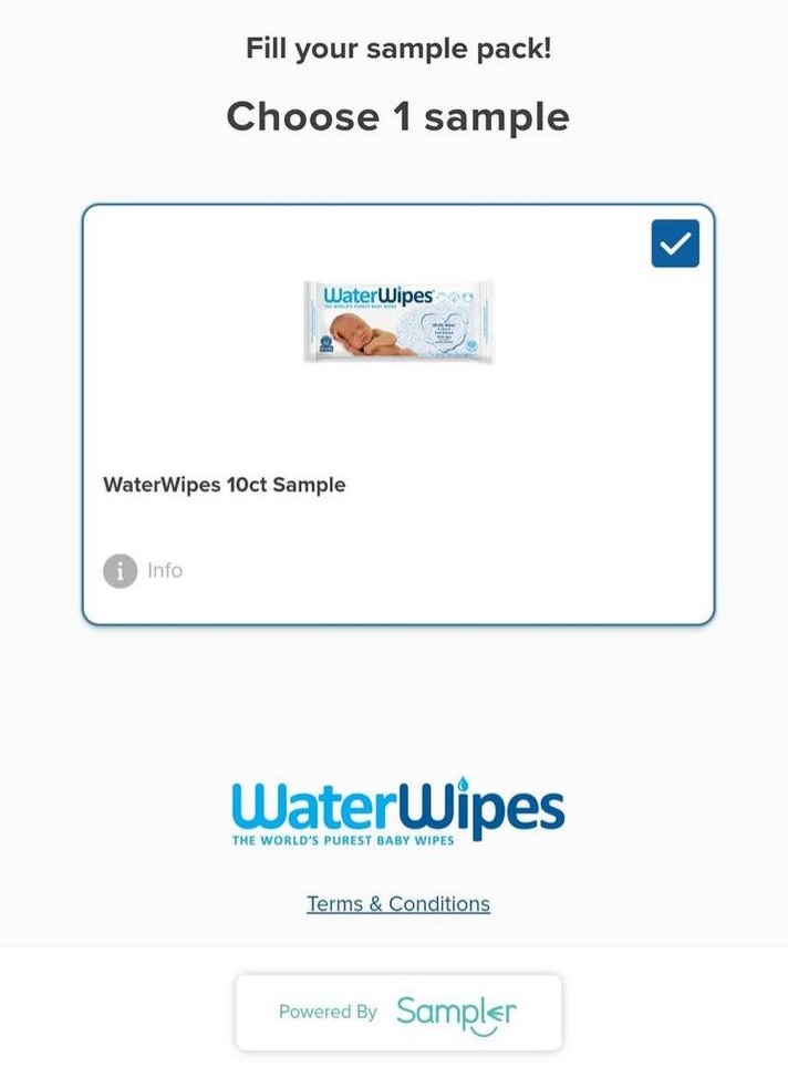 free samples waterwipes sampler.io