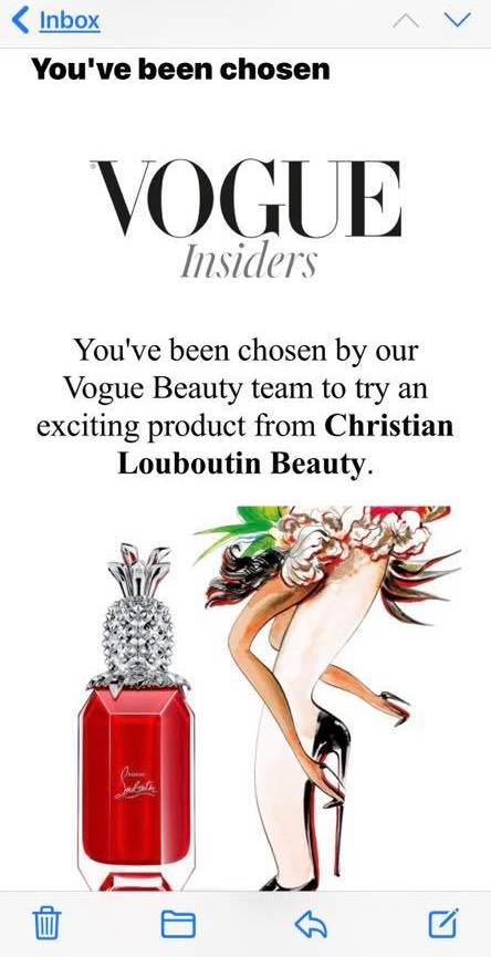 free Louboutin Perfume LoubiKiss Vogue Insiders