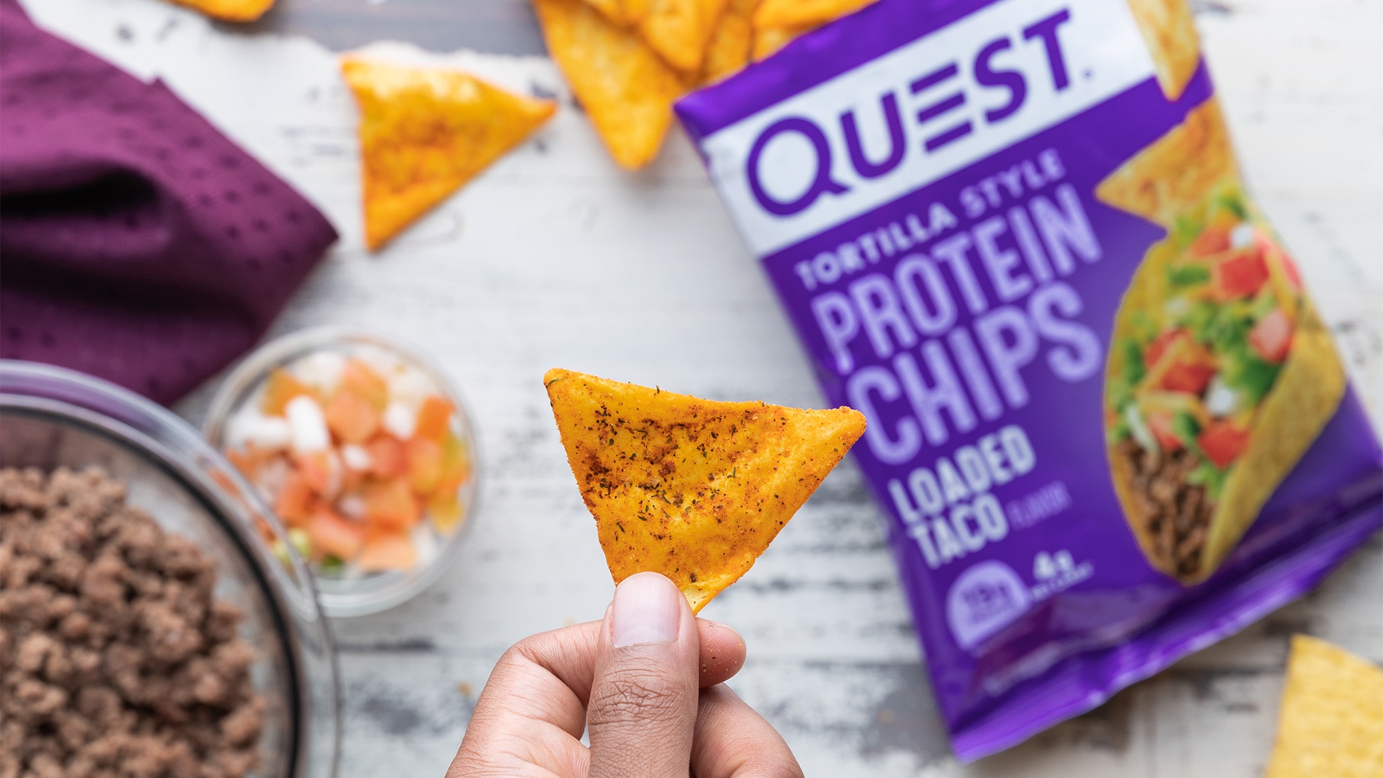 quest tortilla protein chips sample