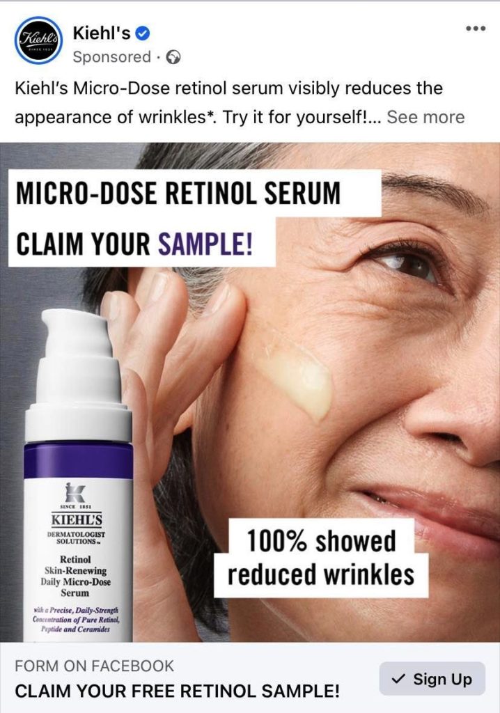 Kiehls Retinol Serum sample