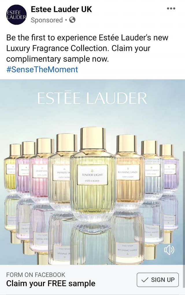 Estee Lauder fragrances samples