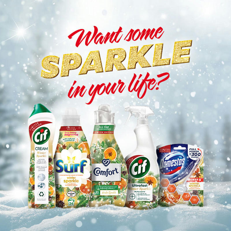 free unilever winter sparkle cleaning bundle