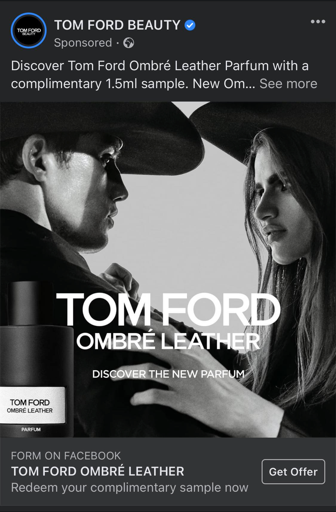 tom ford ombre leather free sample