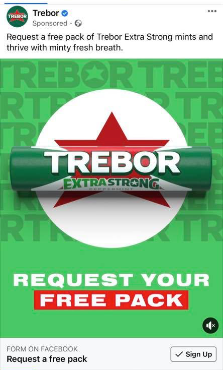 trebor mints sample pack Facebook