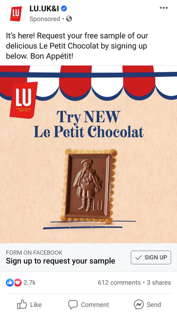 LU Petit Chocolat sample 