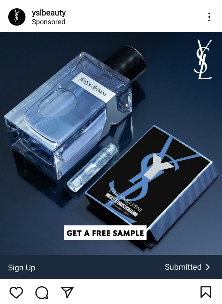 yves saint laurent Y perfume sample