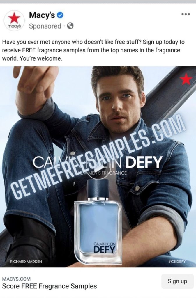 Calvin Klein Defy sample usa