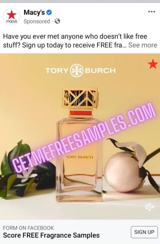 Tory Burch Perfume sample Macys