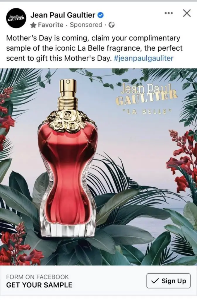 Jean Paul Gaultier La Belle Sample