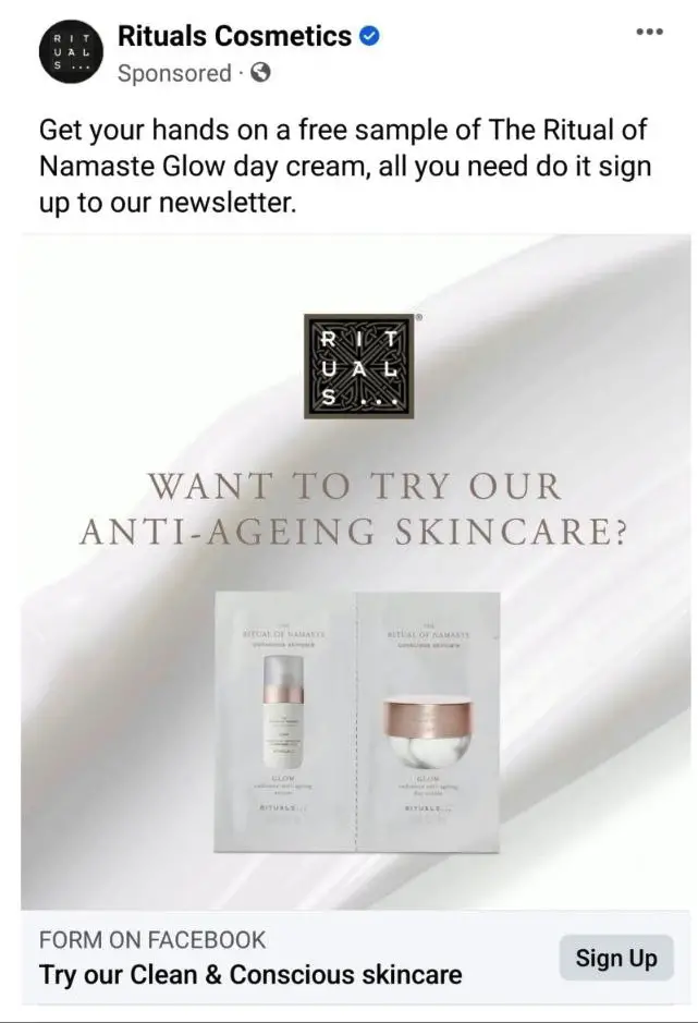 free rituals cream sample