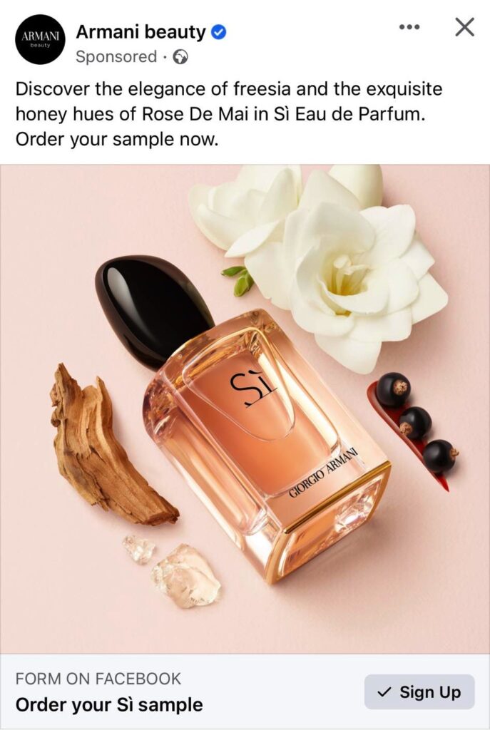 Armani SI Perfume sample