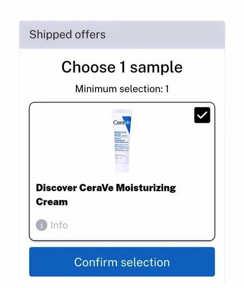 CeraVe Moisturizing Cream on sampler