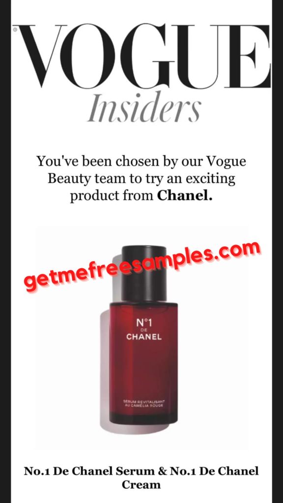 chanel serum & cream sample vogue insiders