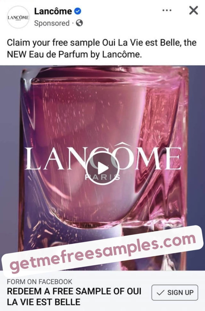 lancome oui la vie est belle perfume sample