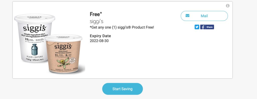 free siggis yogurt coupon canada