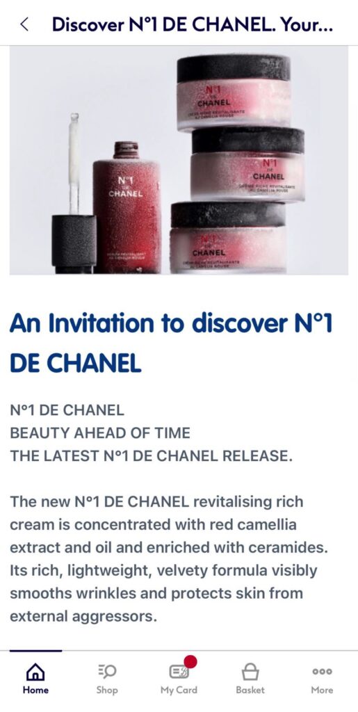 N1 De Chanel Serum & Cream sample
