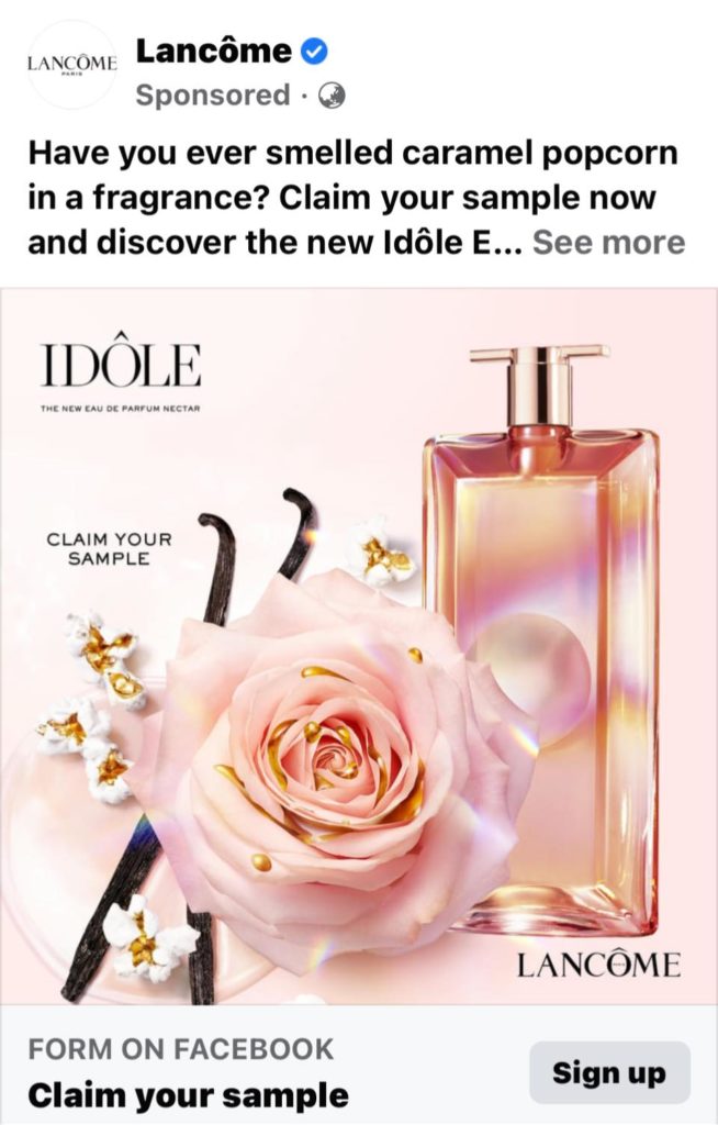 Lancôme Idole Perfume samples