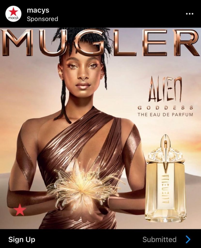 Mugler Alien Goddess sample macys