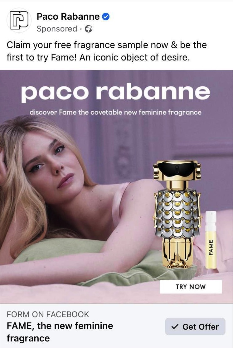 Paco Rabanne Fame perfume sample