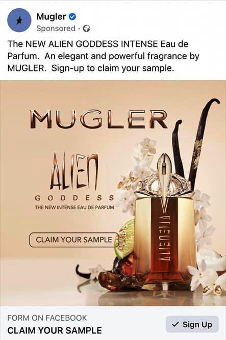 mugler alien goddess intense perfume sample uk