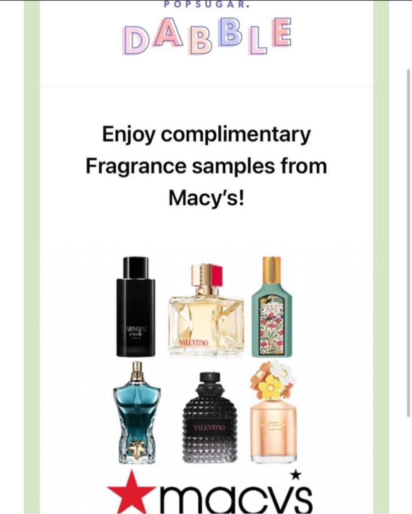 macys perfume samples popsugar dabble