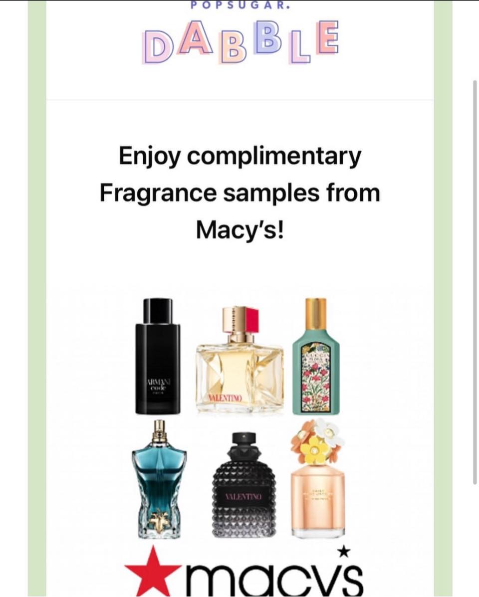 Macy #39 s Perfume Samples Box Macy #39 s Perfume Samples Box
