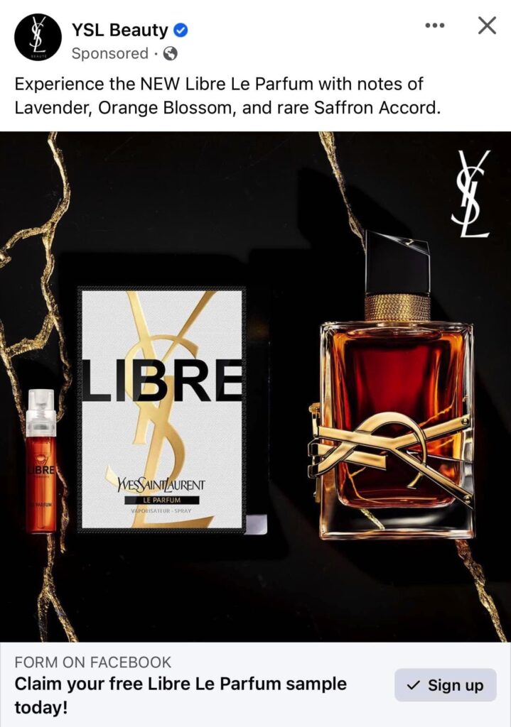 ysl libre perfume sample intense le parfum