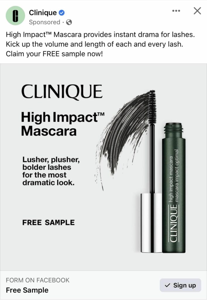 Clinique high impact Mascara sample