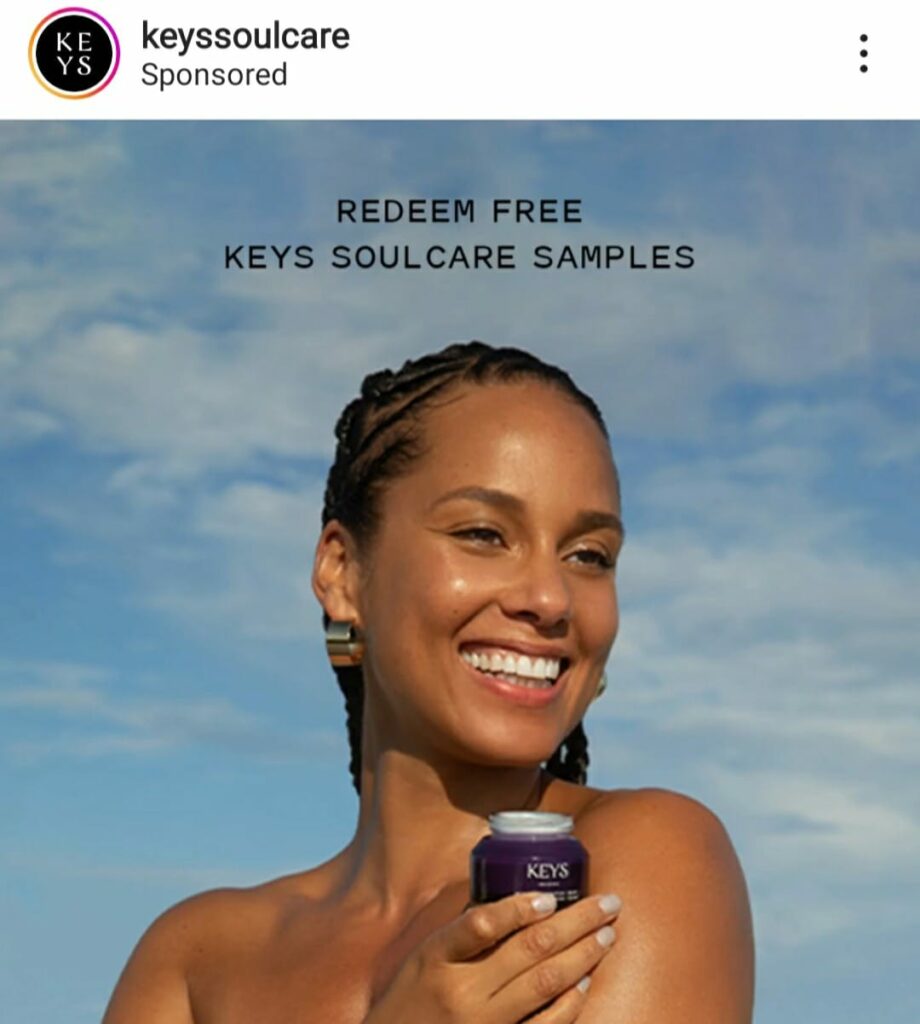 Keys Soulcare Cleanser or Cream sample instagram